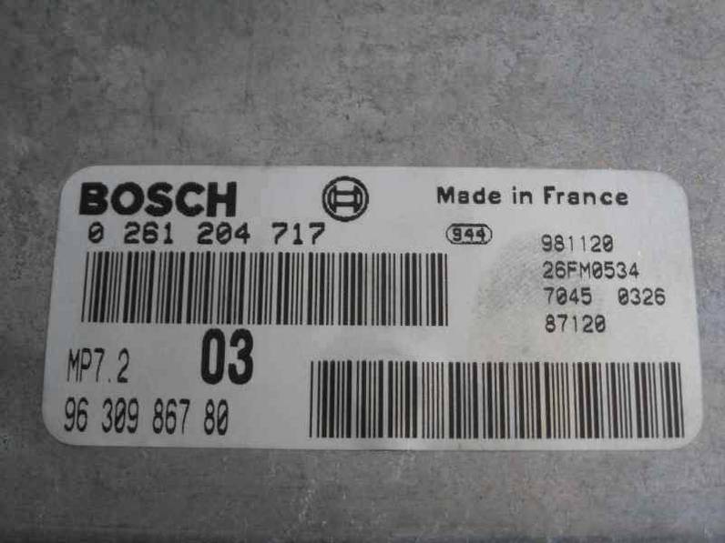 CENTRALITA MOTOR UCE PEUGEOT 306 BERLINA 3 4 5 PUERTAS 1999 1.6 (88 CV)