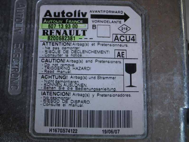 CENTRALITA AIRBAG RENAULT MEGANE II CLASSIC BERLINA 2007 1.6 16V (112 CV)