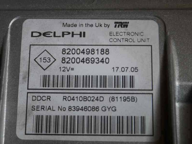 CENTRALITA MOTOR UCE RENAULT MEGANE II BERLINA 3P 2005 1.5 DCI D (82 CV)