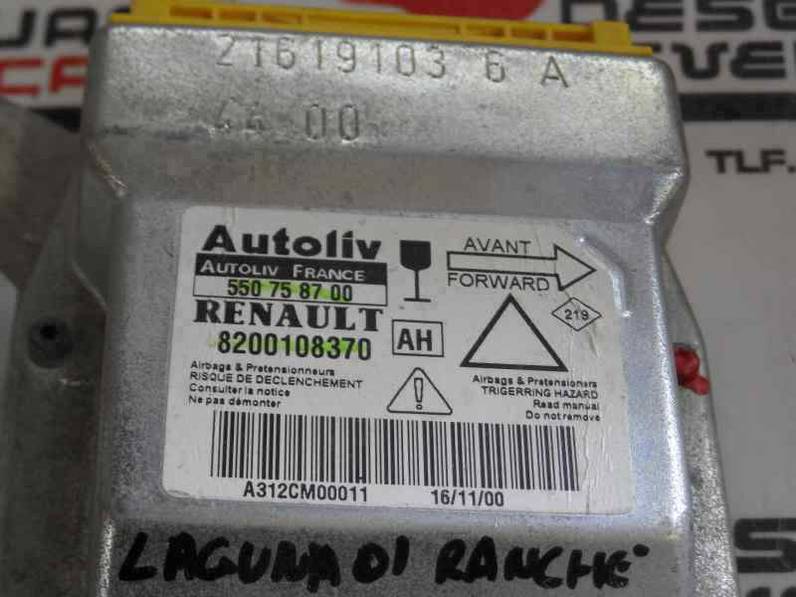 CENTRALITA AIRBAG RENAULT LAGUNA II 2001 1.6 (107 CV)
