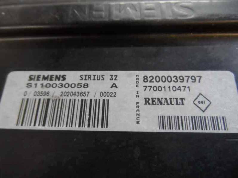 CENTRALITA MOTOR UCE RENAULT CLIO II FASE I 2000 1.4 16V (98 CV)