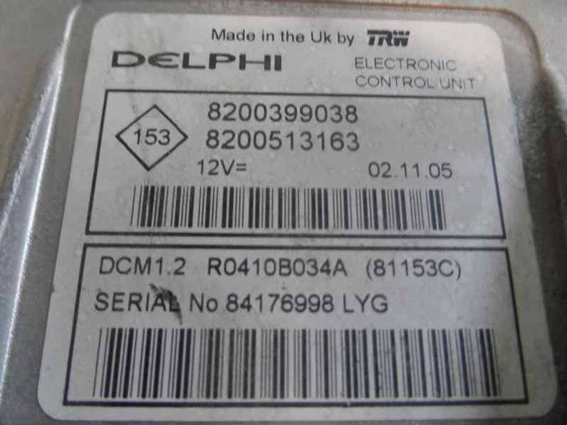 CENTRALITA MOTOR UCE RENAULT CLIO III 2005 1.5 DCI D (68 CV)