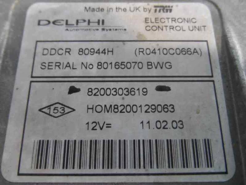 CENTRALITA MOTOR UCE RENAULT CLIO II FASE II 2003 1.5 DCI D (65 CV)