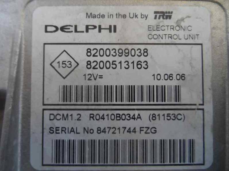 CENTRALITA MOTOR UCE RENAULT CLIO III 2006 1.5 DCI D (86 CV)