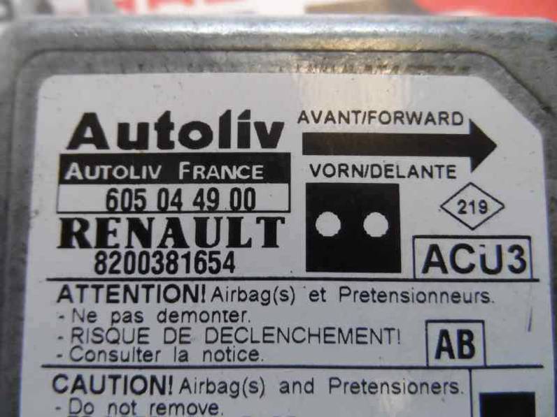 CENTRALITA AIRBAG RENAULT KANGOO 2005 1.5 DCI D (65 CV)