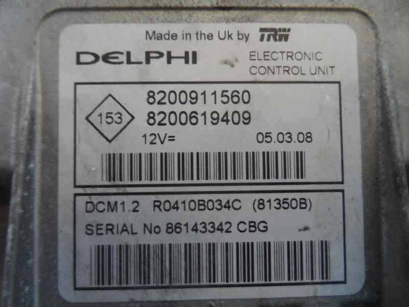 CENTRALITA MOTOR UCE RENAULT CLIO III 2008 1.5 DCI D (68 CV)