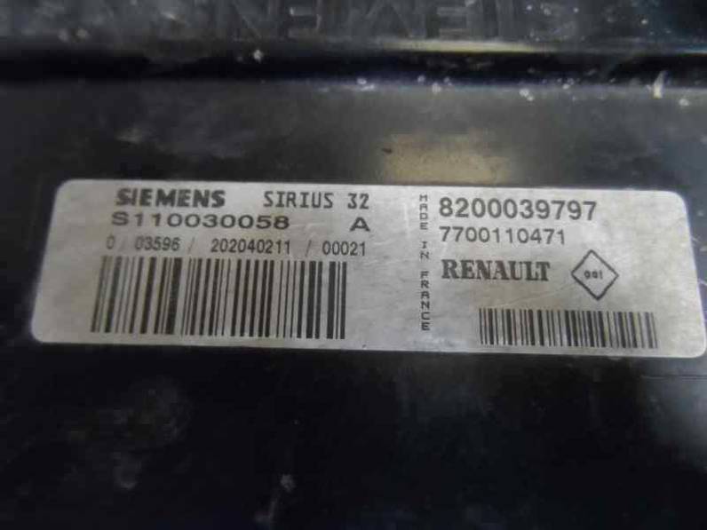 CENTRALITA MOTOR UCE RENAULT CLIO II FASE I 1998 1.4 16V (98 CV)