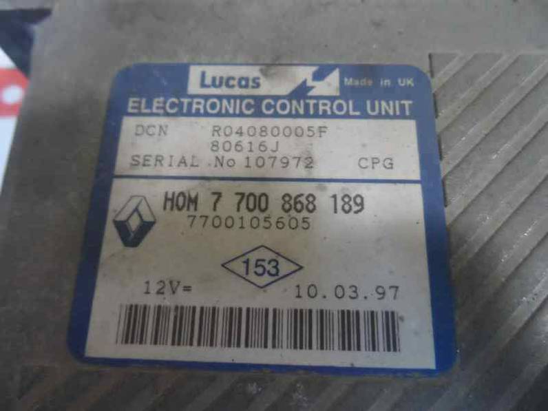 CENTRALITA MOTOR UCE RENAULT MEGANE I SCENIC 1997 1.9 TURBODIESEL (90 CV)