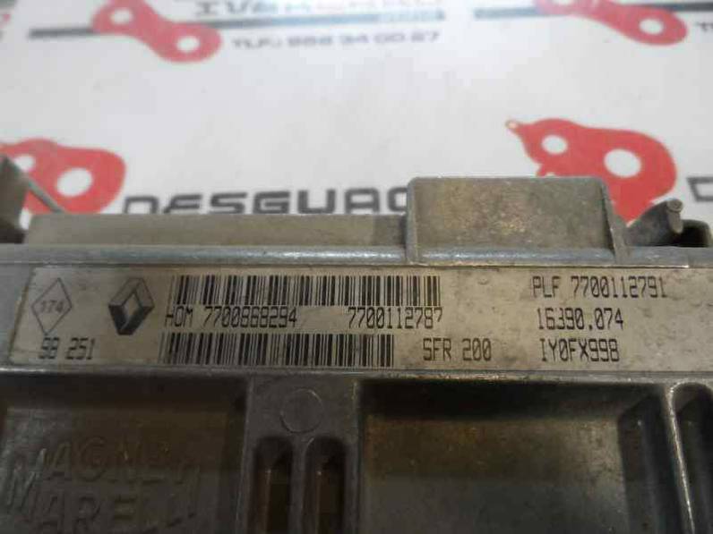 CENTRALITA MOTOR UCE RENAULT CLIO I FASE I II 1998 1.2 (54 CV)