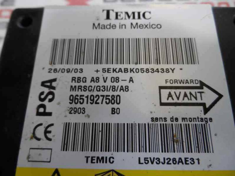 CENTRALITA AIRBAG CITROEN C3 2003 1.4 HDI (68 CV)