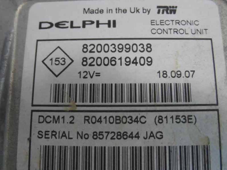 CENTRALITA MOTOR UCE RENAULT CLIO III 2008 1.5 DCI D (68 CV)