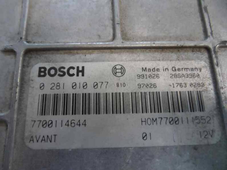 CENTRALITA MOTOR UCE RENAULT SCENIC 1999 1.9 DTI D (98 CV)