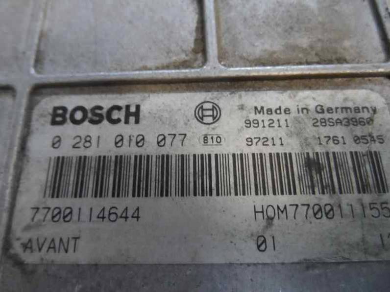 CENTRALITA MOTOR UCE RENAULT MEGANE I SCENIC 2000 1.9 DTI D (98 CV)