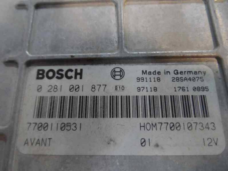 CENTRALITA MOTOR UCE RENAULT MEGANE I FASE 2 CLASSIC 2002 1.9 DTI D (98 CV)