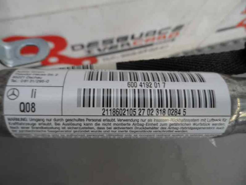 AIRBAG CORTINA DELANTERO IZQUIERDO MERCEDES CLASE E BERLINA 2003 MOTOR 2.2 LTR. - 105 KW CDI (143 CV)