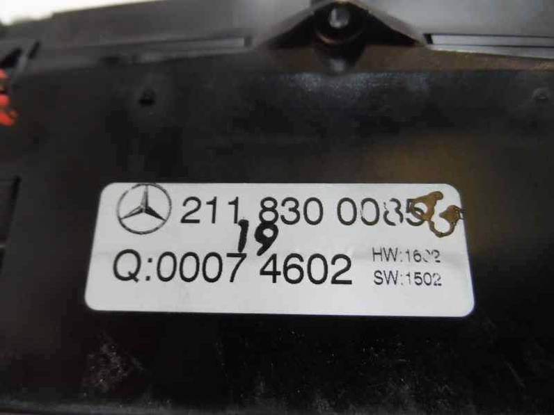 MANDO CLIMATIZADOR MERCEDES CLASE E BERLINA 2003 MOTOR 2.2 LTR. - 105 KW CDI (143 CV)