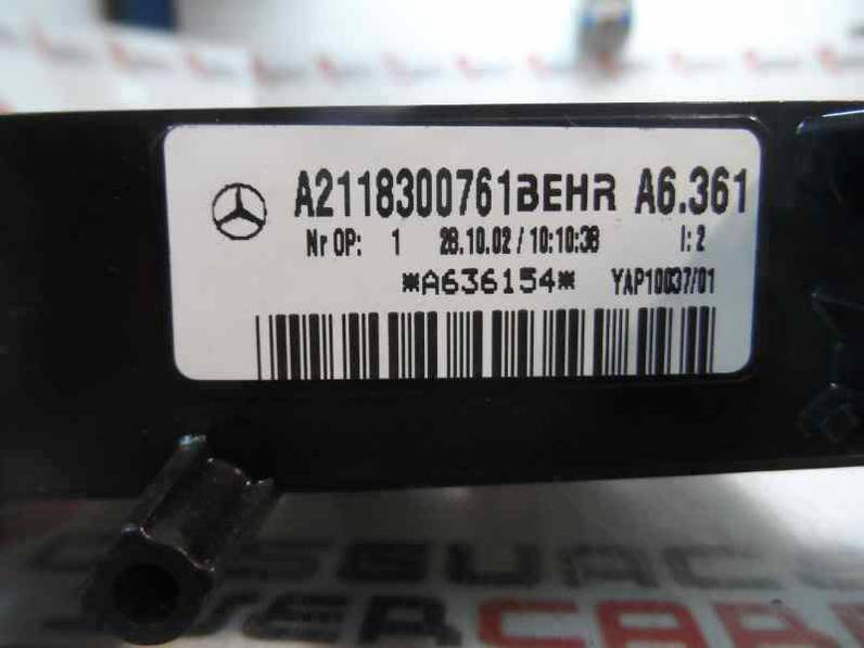 RESISTENCIA CALEFACCION MERCEDES CLASE E BERLINA 2003 MOTOR 2.2 LTR. - 105 KW CDI (143 CV)