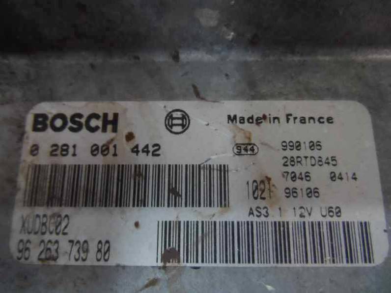 CENTRALITA MOTOR UCE PEUGEOT 806 1999 1.9 TURBODIESEL (90 CV)