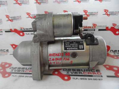 MOTOR ARRANQUE TOYOTA AVENSIS BERLINA 2007 2.0 TURBODIESEL (126 CV)