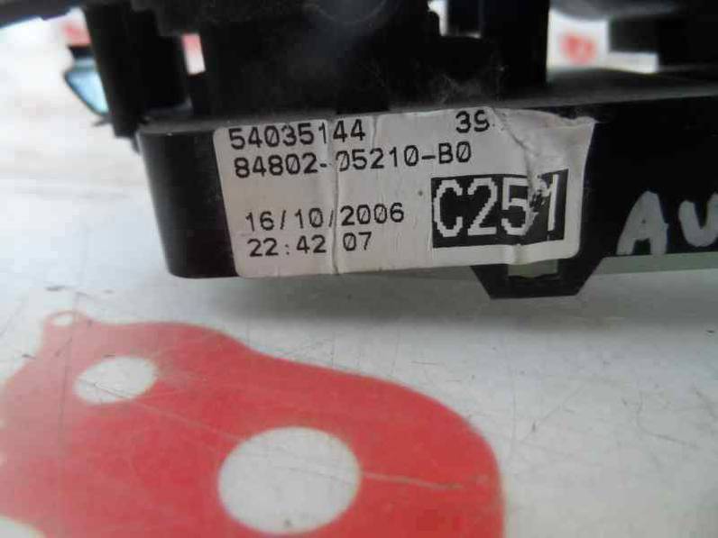 MANDO ELEVALUNAS DELANTERO IZQUIERDO TOYOTA AVENSIS BERLINA 2007 2.0 TURBODIESEL (126 CV)