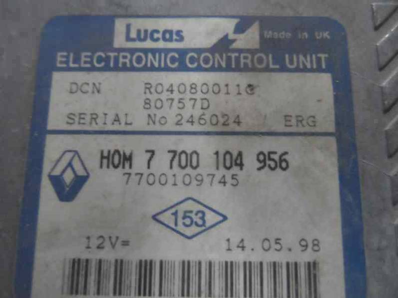 CENTRALITA MOTOR UCE RENAULT MEGANE I SCENIC 1998 1.9 D (64 CV)