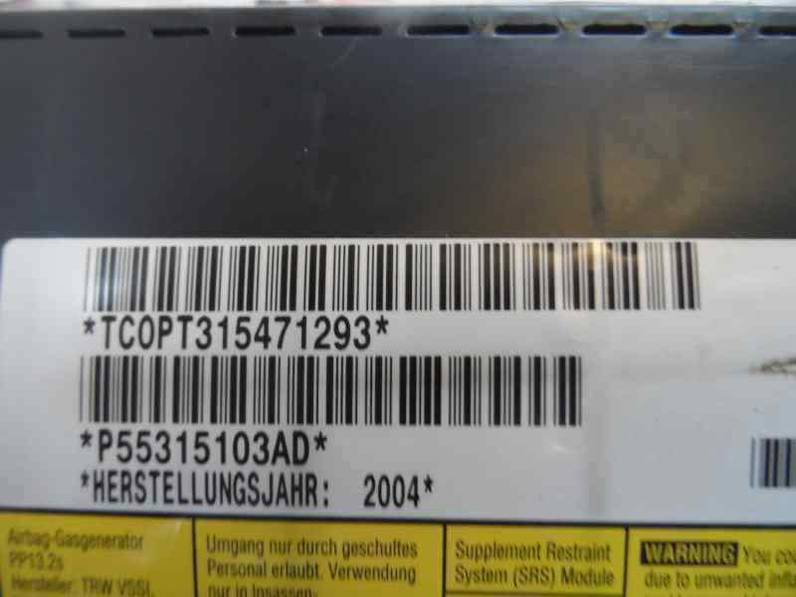AIRBAG DELANTERO DERECHO CHRYSLER JEEP CHEROKEE 2005 2.8 CRD (163 CV)