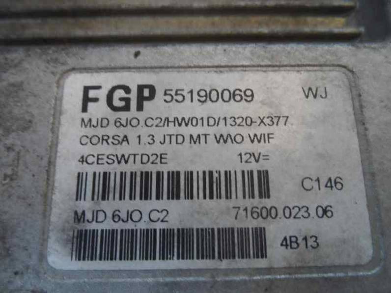 CENTRALITA MOTOR UCE OPEL CORSA C 2004 1.3 16V CDTI (69 CV)