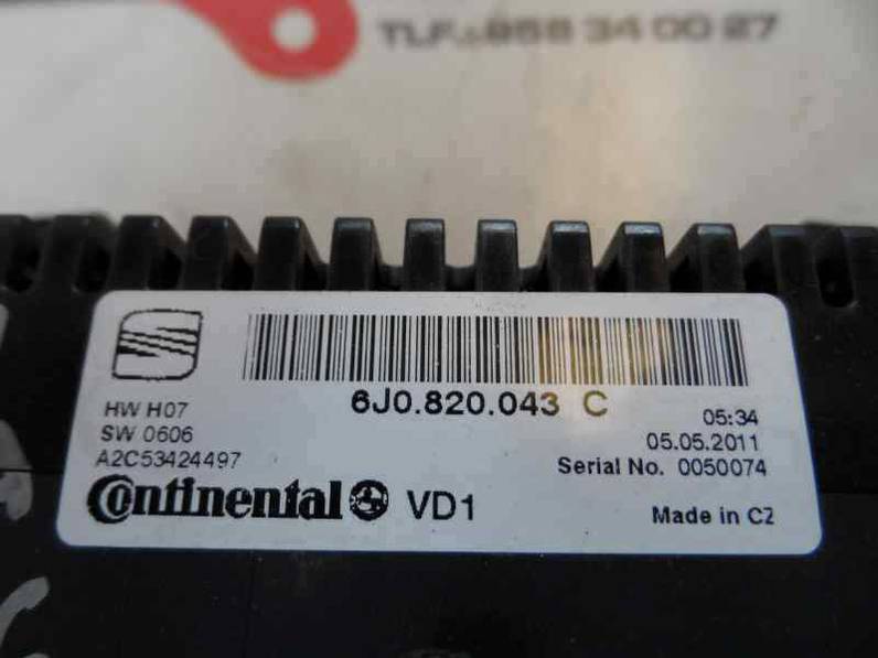 MANDO CLIMATIZADOR SEAT IBIZA 2011 1.6 TDI (90 CV)