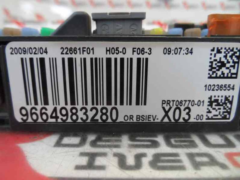 CAJA RELES FUSIBLES CITROEN C3 2009 1.4 HDI (68 CV)