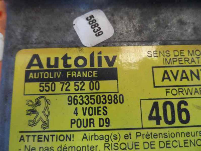 CENTRALITA AIRBAG PEUGEOT 406 BREAK 1999 2.0 HDI (109 CV)
