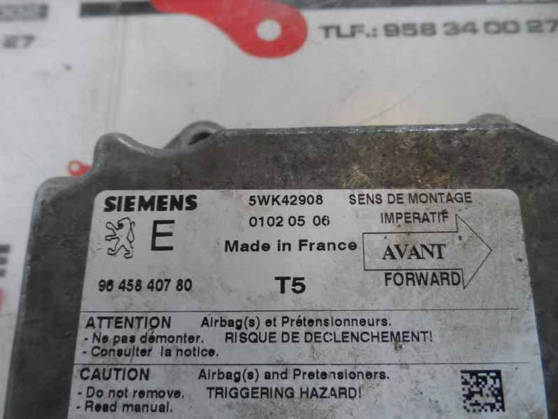 CENTRALITA AIRBAG PEUGEOT 307 2002 2.0 HDI FAP (107 CV)