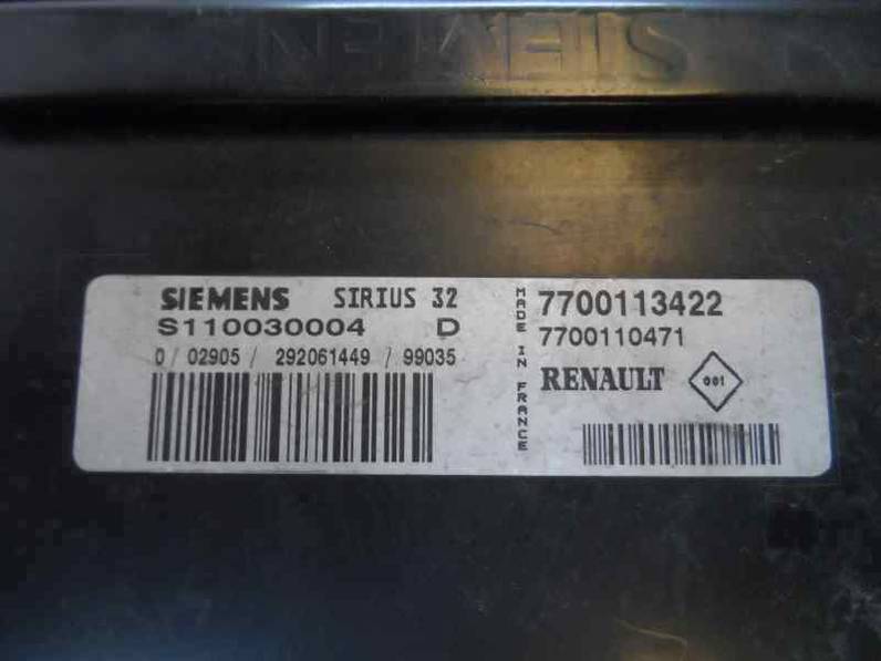 CENTRALITA MOTOR UCE RENAULT CLIO II FASE I 1999 1.6 (107 CV)