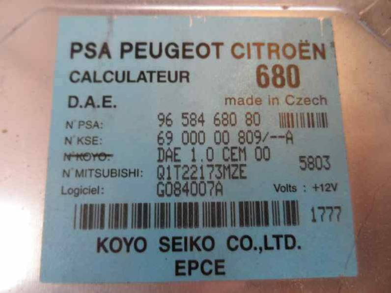 MODULO ELECTRONICO CITROEN C3 2006 1.4 HDI (68 CV)