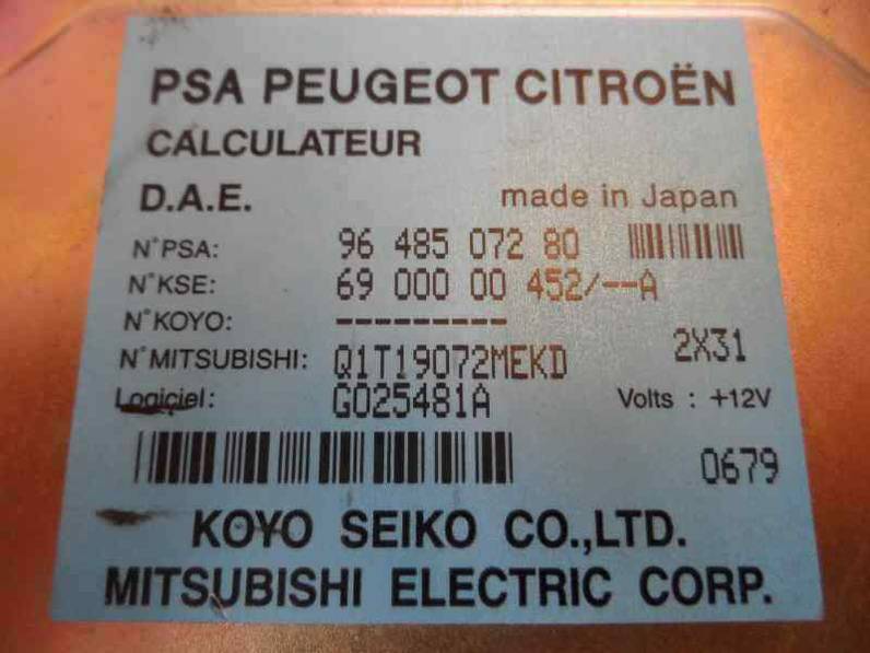 MODULO ELECTRONICO CITROEN C3 2003 1.4 HDI (68 CV)