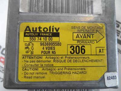CENTRALITA AIRBAG PEUGEOT 306 BERLINA 3 4 5 PUERTAS 2000 2.0 HDI (90 CV)