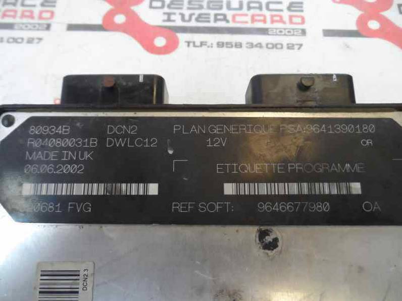 CENTRALITA MOTOR UCE CITROEN XSARA BERLINA 2002 1.9 D (69 CV)