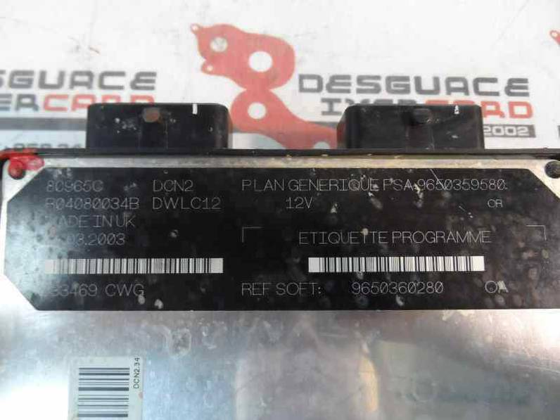 CENTRALITA MOTOR UCE CITROEN BERLINGO 1996 1.9 D (68 CV)