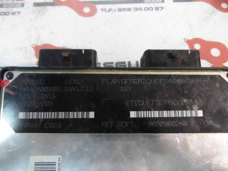 CENTRALITA MOTOR UCE CITROEN BERLINGO 2003 1.9 D (69 CV)