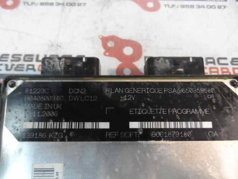 CENTRALITA MOTOR UCE CITROEN BERLINGO 2007 1.9 D (69 CV)