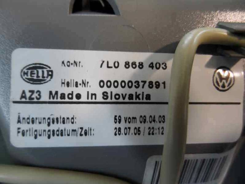 LUZ INTERIOR VOLKSWAGEN TOUAREG 2005 3.0 V6 TDI DPF (224 CV)