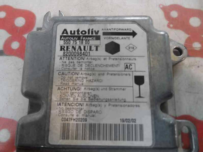 CENTRALITA AIRBAG RENAULT KANGOO 2002 1.9 D (64 CV)