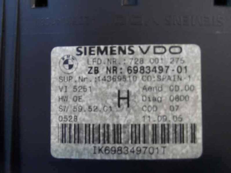 CUADRO INSTRUMENTOS BMW SERIE 3 BERLINA 2005 3.0 TURBODIESEL (231 CV)