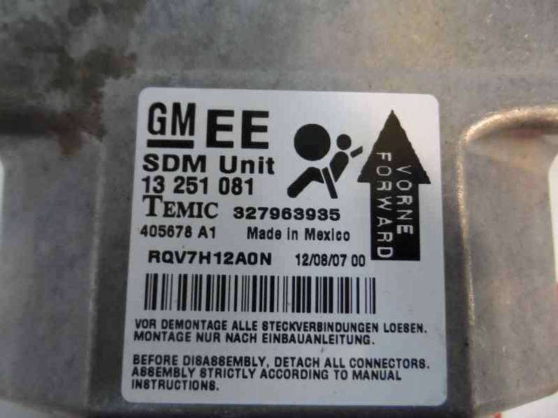 CENTRALITA AIRBAG OPEL ASTRA H BERLINA 2008 1.7 16V CDTI (101 CV)