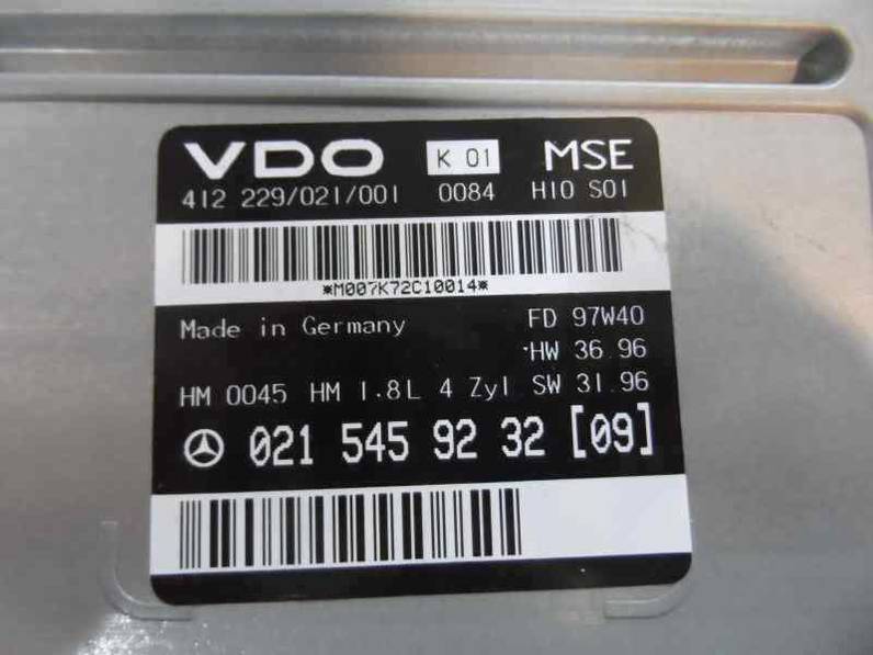 CENTRALITA MOTOR UCE MERCEDES CLASE C BERLINA 1998 1.8 16V (122 CV)