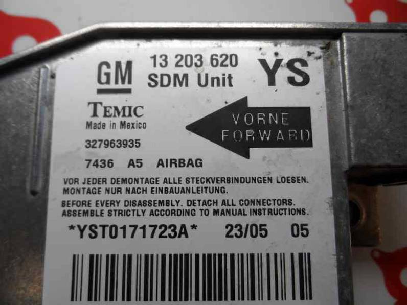 CENTRALITA AIRBAG OPEL MERIVA 2005 1.7 16V CDTI (101 CV)