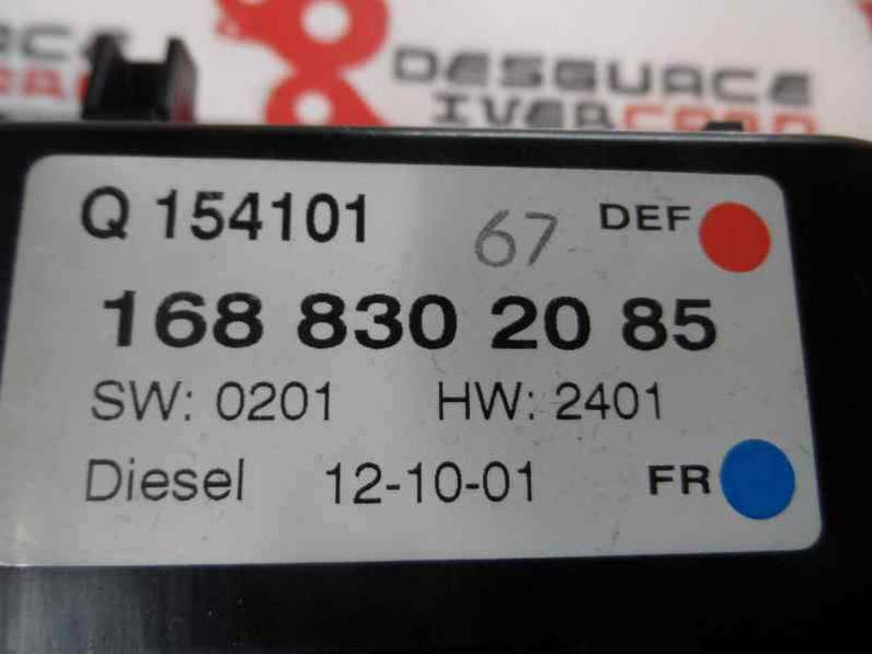 MANDO CALEFACCION AIRE ACONDICIONADO MERCEDES CLASE A 2001 1.7 CDI D (95 CV)