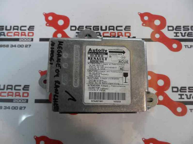 CENTRALITA AIRBAG RENAULT MEGANE II CLASSIC BERLINA 2004 1.5 DCI D (82 CV)