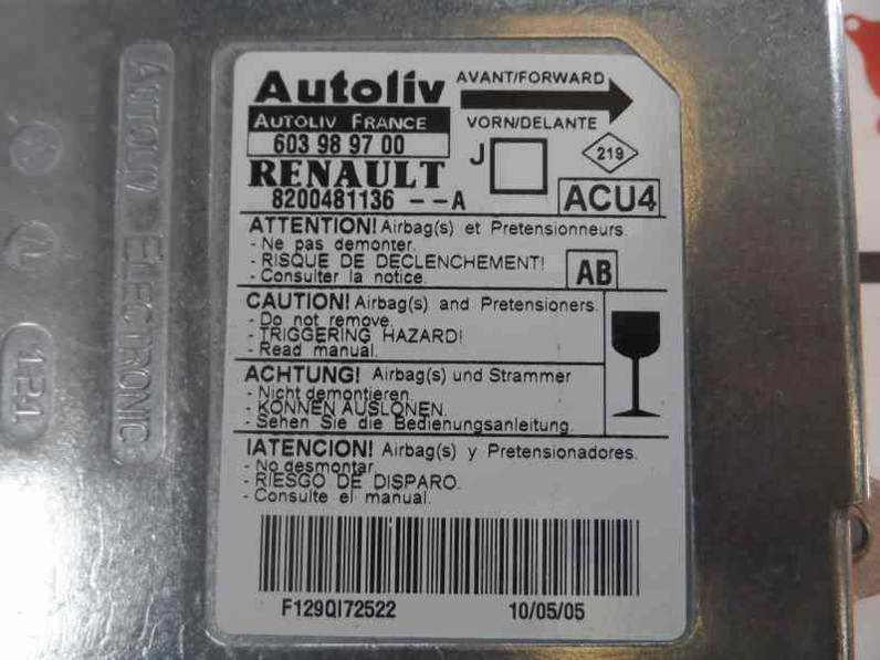CENTRALITA AIRBAG RENAULT SCENIC II 2005 1.5 DCI D (101 CV)