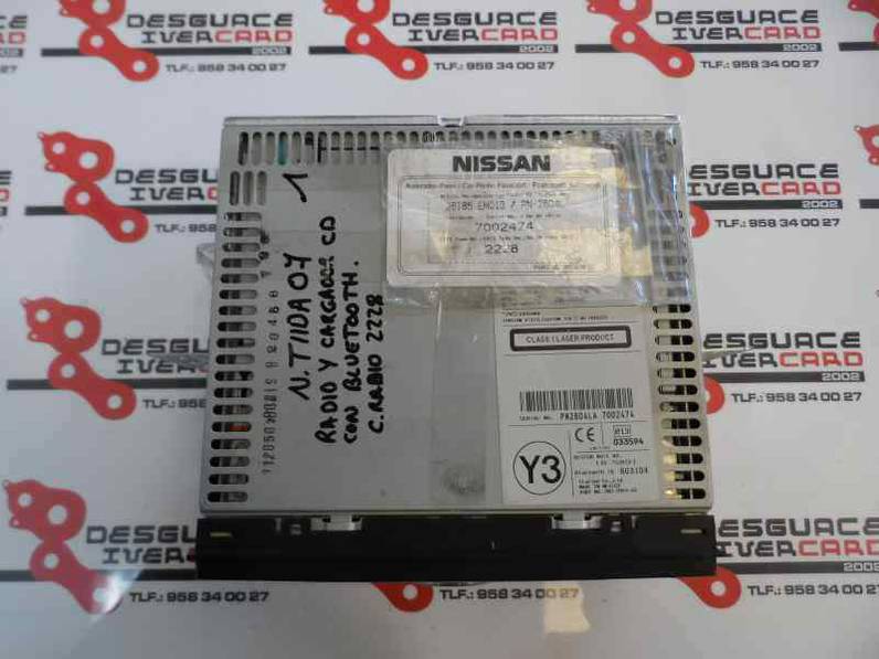 SISTEMA AUDIO RADIO CD NISSAN TIIDA 2007 1.5 DCI TURBODIESEL (106 CV)