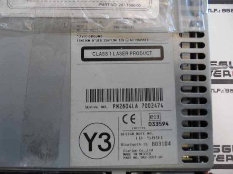 SISTEMA AUDIO RADIO CD NISSAN TIIDA 2007 1.5 DCI TURBODIESEL (106 CV)